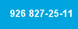 926 827-25-11